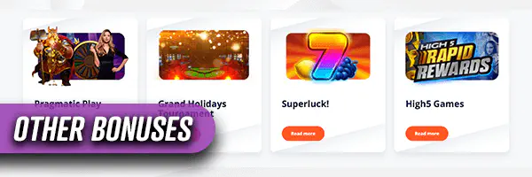 Other Bonuses at Vulkan Vegas - Sărbători, Supernoroc, Jocuri High5