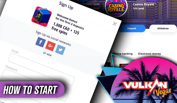 Începeți rapid jocurile de noroc la Vulcan Vegas Casino